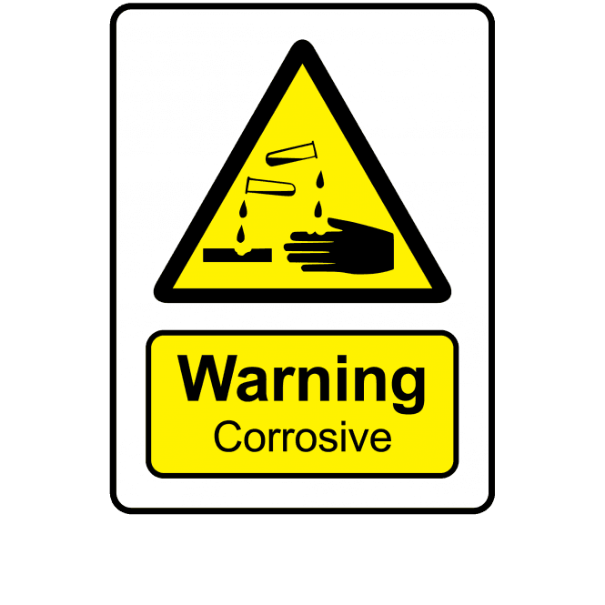 Warning Corrosive - Danger & Warning Labels